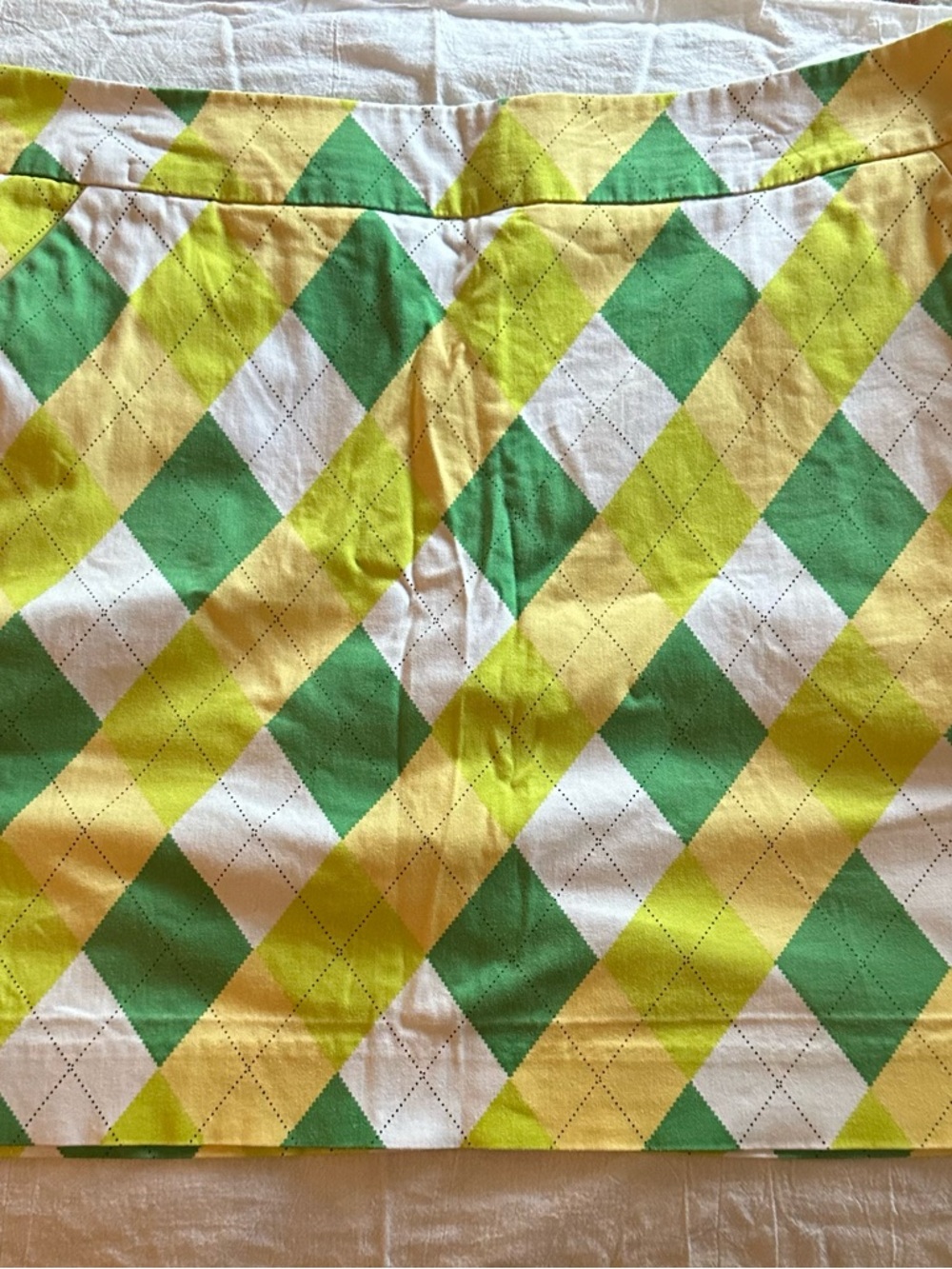 Loudmouth Green, Yellow & White Argyle Golf Skort - Picture 2 of 10